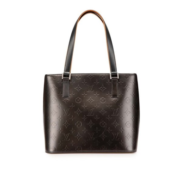LOUIS VUITTON Black Monogram Leather Tote Bag - Picture 1 of 12